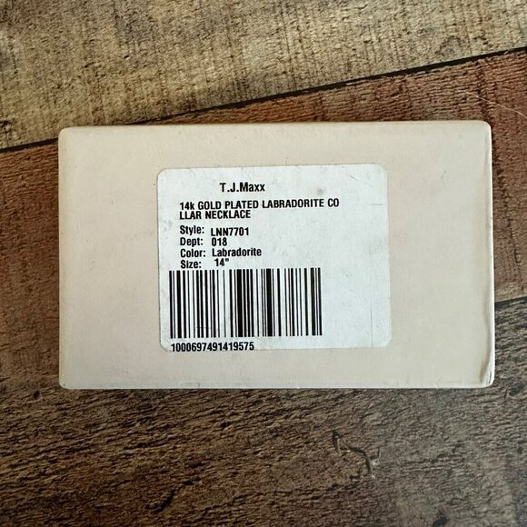 Luna Norte 14K Gold Plated Labradorite Necklace With Extender - Picture 3 of 4